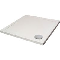 Low Profile Stone Resin White Shower Tray 800 x 800mm