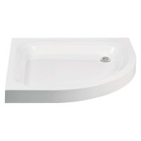 Classic Height Stone Resin White Quadrant Shower Tray 900 x 900mm