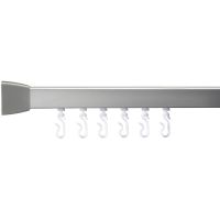 Croydex Silver Angled Shower Curtain Rail