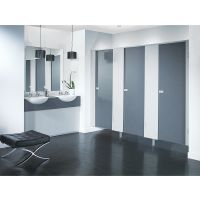Pendle Grey Toilet Cubicle Partition Wall - Pack B