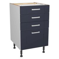 Verona Navy 500mm Four Drawer Unit