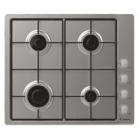 Candy 60cm Stainless Steel Four Burner Gas Hob