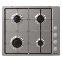 Candy 60cm Stainless Steel Four Burner Gas Hob
