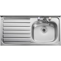 Leisure Roll Front 1.0 Bowl Stainless Steel Kitchen Sink with LH Drainer