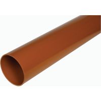 110mm Plain Ended Underground Pipe 3m