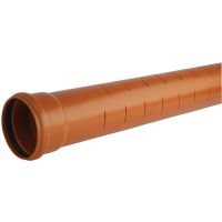 110mm Land Drainage Socketed Pipe 6m