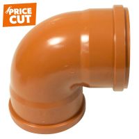 FloPlast 110mm Underground 87.5° Double Socket Bend