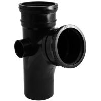 110mm 104° Single Equal Branch Black