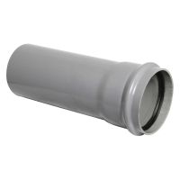 FloPlast Grey Single Socket Soil Pipe 110mm x 2.5m