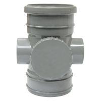FloPlast Grey 110mm Soil Socket Access Pipe