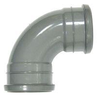 FloPlast Grey 110mm Soil 92.5° Double Socket Bend