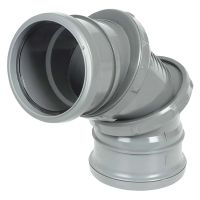 FloPlast Grey 110mm Soil 0 - 90° Adjustable Bend