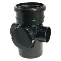 FloPlast Black 110mm Soil Spigot Tail Access Pipe