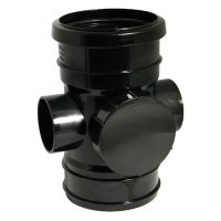 FloPlast Black 110mm Soil Socket Access Pipe