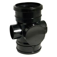 FloPlast Black 110mm Soil Socket Access Pipe