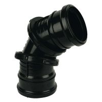 FloPlast Black 110mm Soil 0 - 90° Adjustable Bend