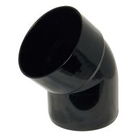 FloPlast Black 110mm Soil 135° Double Solvent Socket Bend