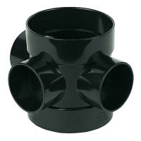 FloPlast Black 110mm Short Boss Pipe