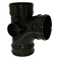 FloPlast Black 110mm Soil 92.5° Triple Solvent Socket Branch