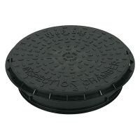 FloPlast Underground 450mm Round Plastic Drain Cover and Frame