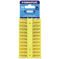Rawlplug Uno Plugs Yellow 5 x 24mm Pack of 96