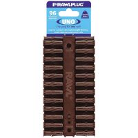 Rawlplug Uno Plugs Brown 7 x 30mm Pack of 96