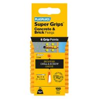 Regular Duty Yellow Supergrips Fixings Clip 100 Pack