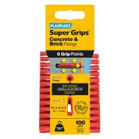 Regular Duty Red Supergrips Fixings Clip 100 Pack
