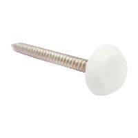 White Polytop Nails Stainless Steel 50mm Pack of 100