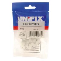 Unifix Shelf Support White Pack of 25