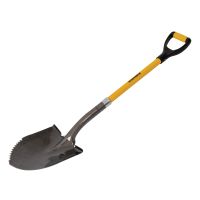 Roughneck Sharp Edge Shovel With Fibreglass Soft Grip Handle