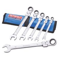 Faithfull 6 Piece Ratcheting Combination Spanner Set