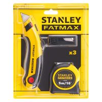 Stanley FatMax Triple Pack Containing 5m Tape, Knife &  Blades