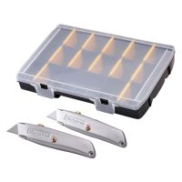 Stanley Trimming Knife Twin Pack & Blade Organiser