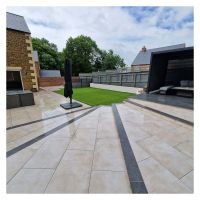 Vitripiazza Dusk Sand Porcelain Paving Slabs 900 x 600 x 20mm Pack of 2