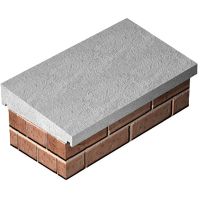 Once Weathered Concrete Coping Stone 355 x 610mm