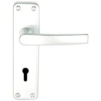 Sandal Lock Door Handles Satin Aluminium