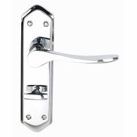 Calver Bathroom Door Handles Polished Chrome Premier