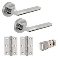 Move Smart Latch Door Handle Pack Polished / Satin Chrome