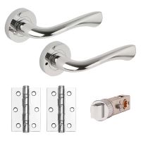 Zone Privacy Smart Latch Door Pack Polished / Satin Chrome
