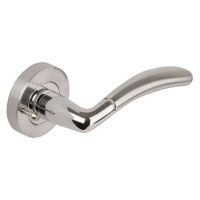 Titon Lever On Rose Privacy Latch Polished / Satin Chrome
