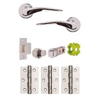 Jigtech Vecta Door Handle Pack Polished Chrome