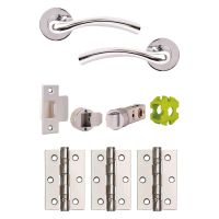 Jigtech Solar Door Handle Pack Polished Chrome