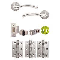 Jigtech Solar Door Handle Pack Satin Chrome