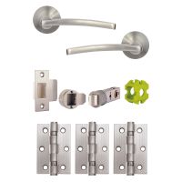 Jigtech Condor Door Handle Pack Satin Chrome