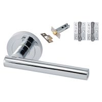 Eclipse Corvette Lever On Rose Door Latch Pack Polished Chrome