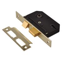 Union 3 Lever Mortice Sashlock 2.5" Polished Brass