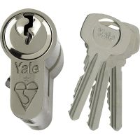 Yale BS Kitemark Euro Double Cylinder Nickel Plated 45/10/45