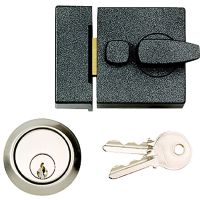 Night Latch Grey / Brass 90mm