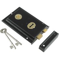 Yale P334 Rim Lock Black 156 x 104mm